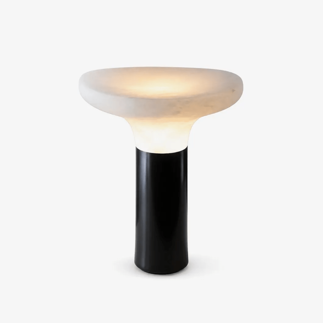 Cap Alabaster Table Lamp by Bling Lighting Studio