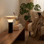 Cap Alabaster Table Lamp by Bling Lighting Studio