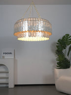 Capiz Shell Aurelia Chandelier by Bling Lighting Studio