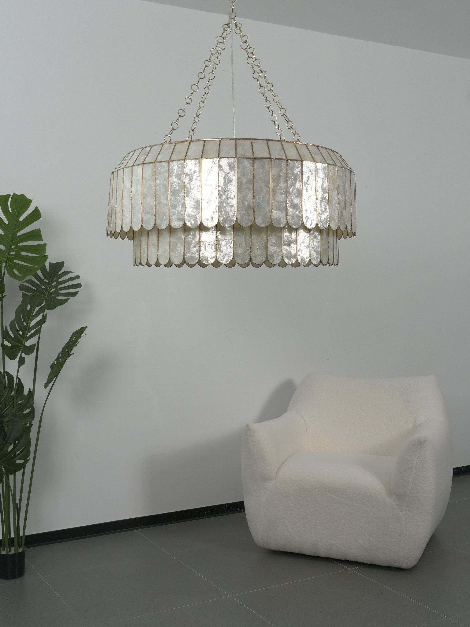 Capiz Shell Aurelia Chandelier by Bling Lighting Studio