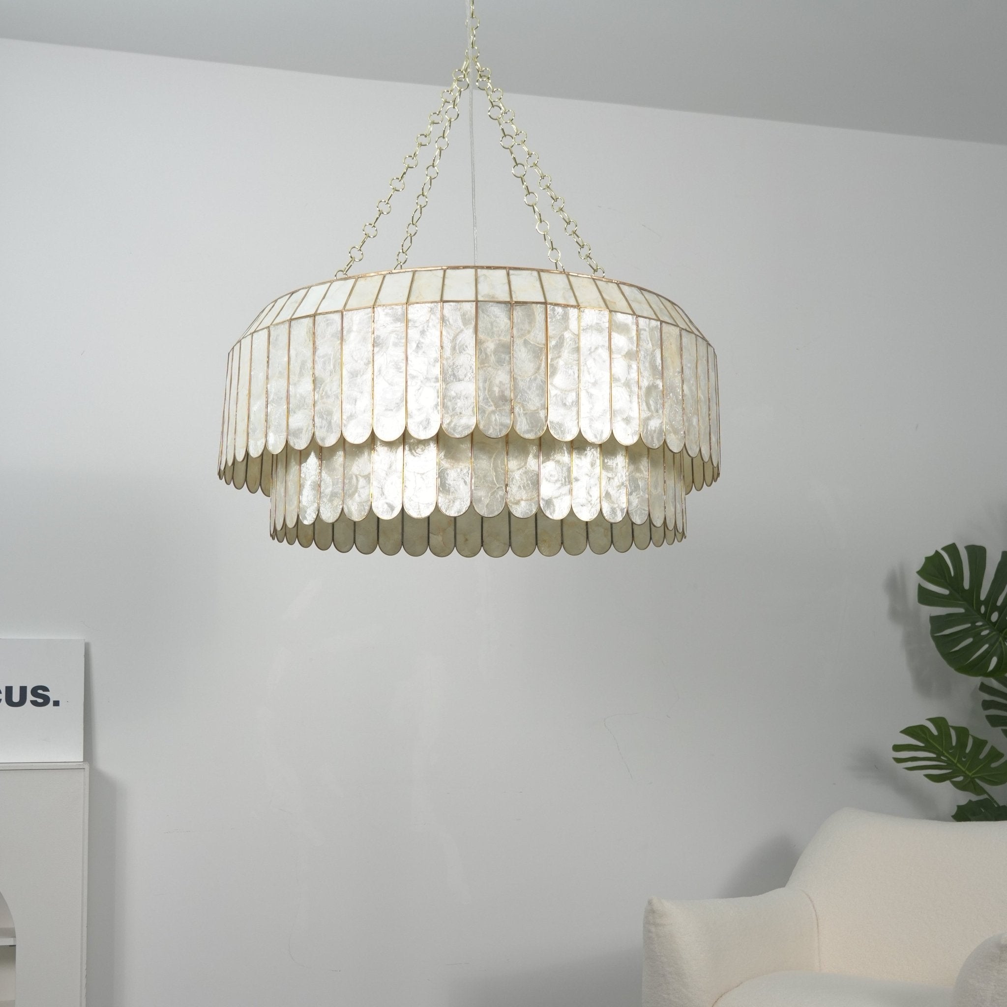 Capiz Shell Aurelia Chandelier by Bling Lighting Studio