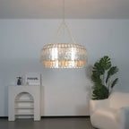 Capiz Shell Aurelia Chandelier by Bling Lighting Studio