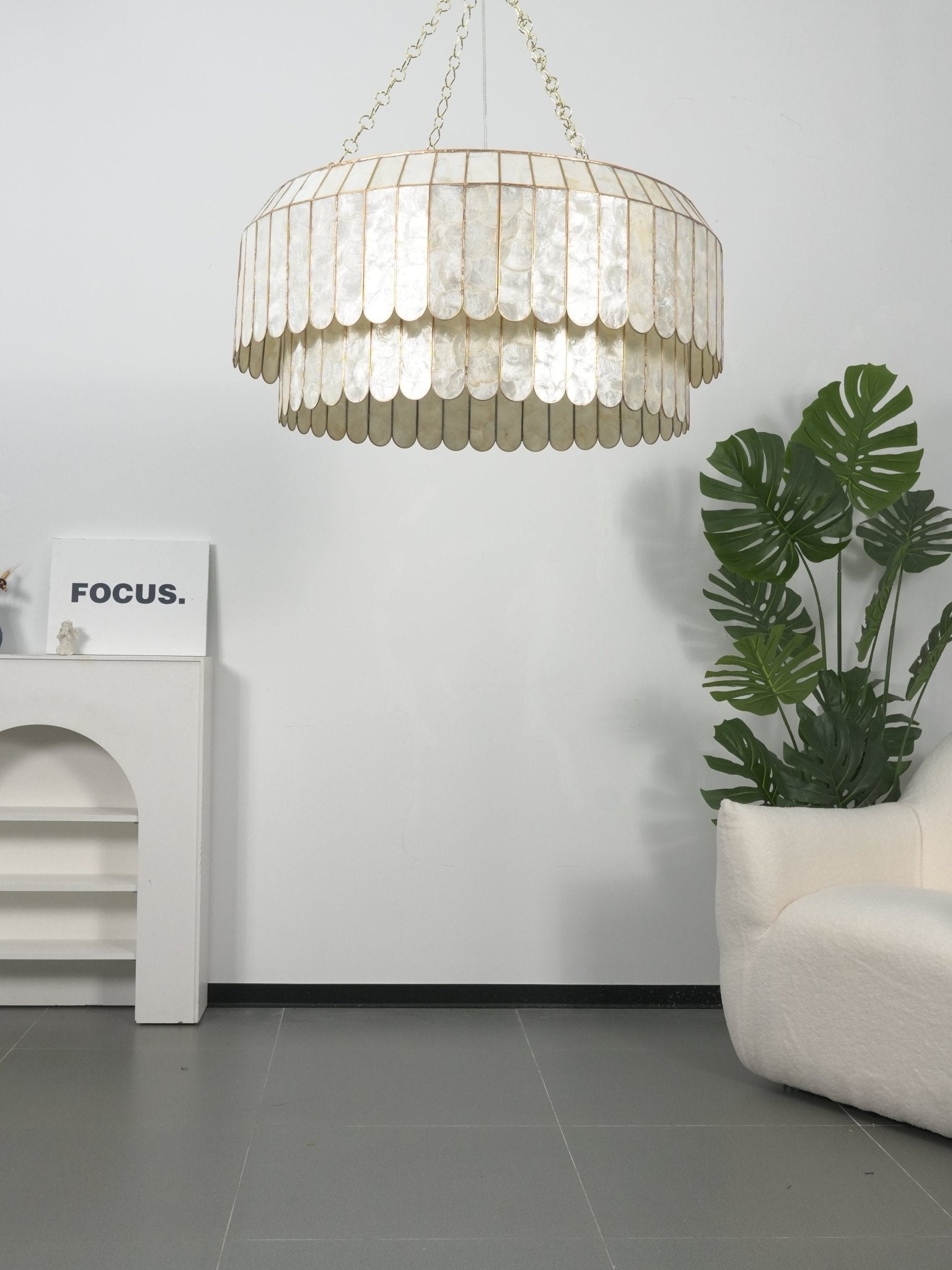 Capiz Shell Aurelia Chandelier by Bling Lighting Studio