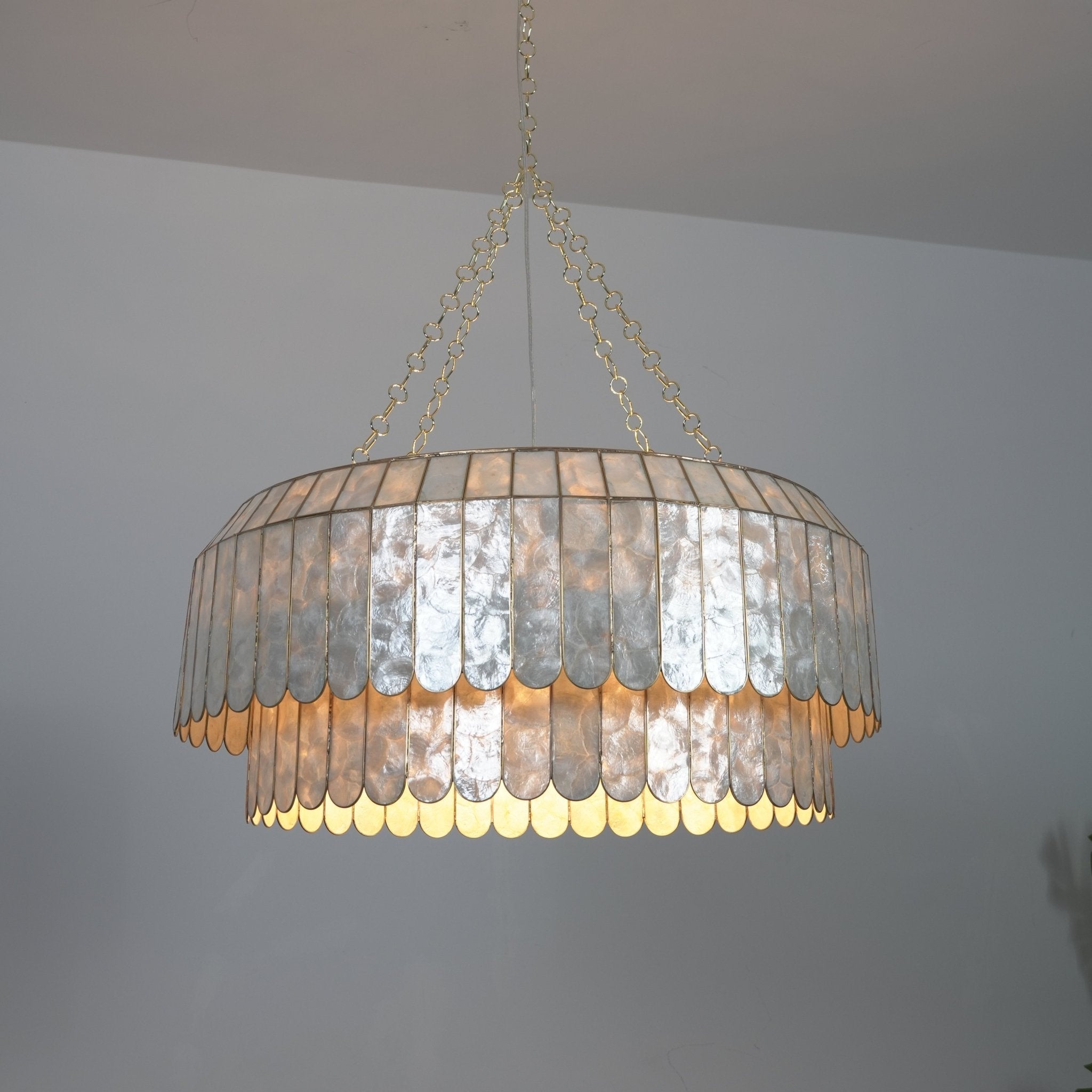 Capiz Shell Aurelia Chandelier by Bling Lighting Studio