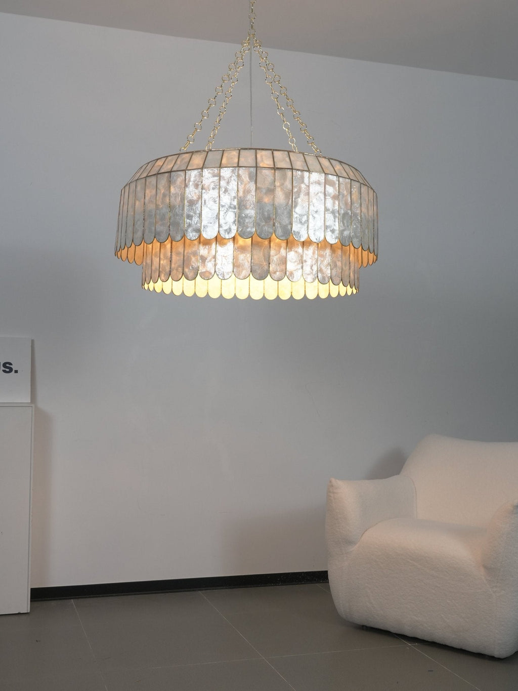 Capiz Shell Aurelia Chandelier by Bling Lighting Studio