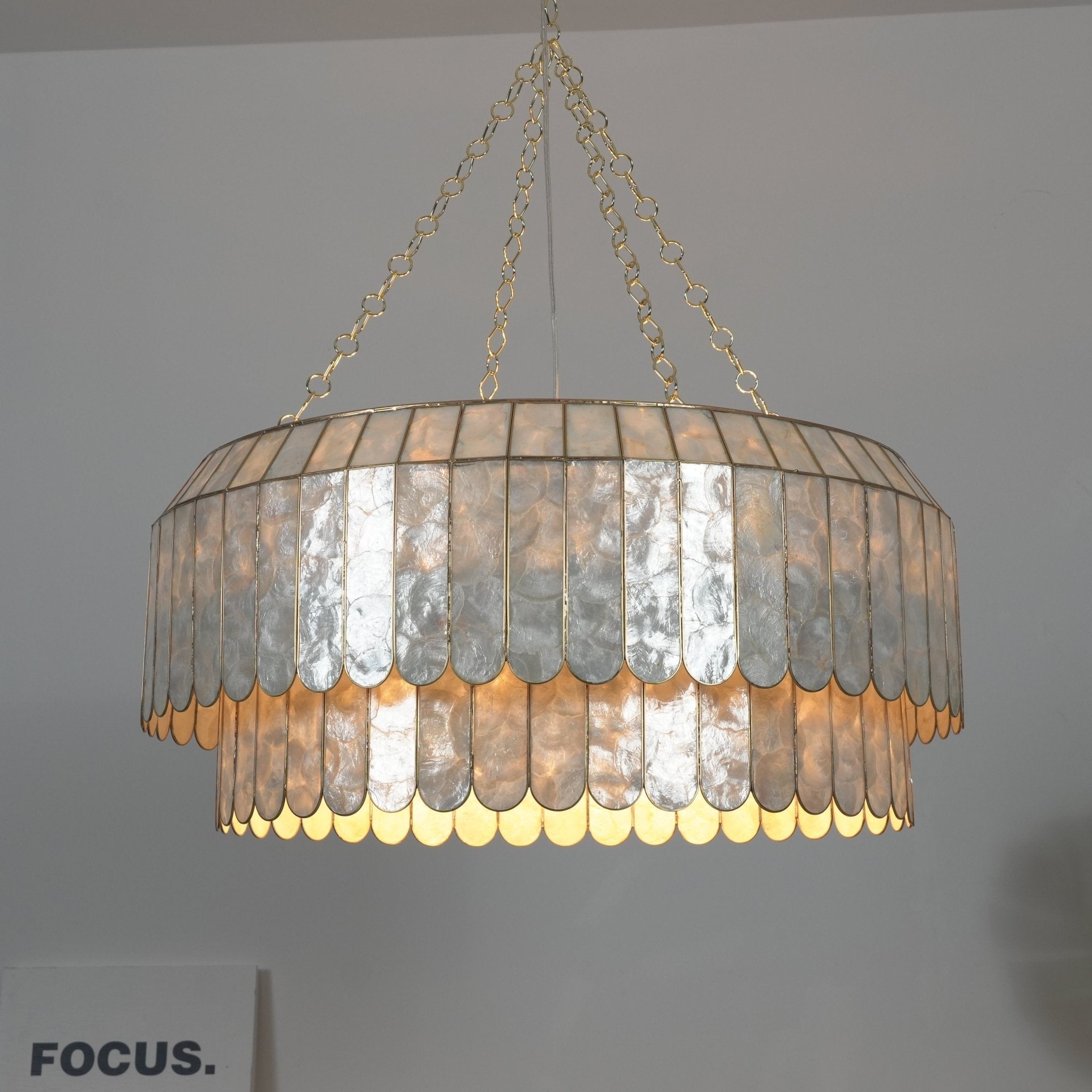 Capiz Shell Aurelia Chandelier by Bling Lighting Studio