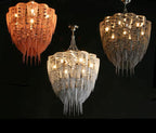 Cascade Aluminum Chain Chandelier by Bling Lighting Studio