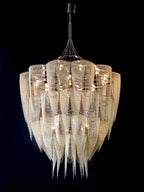 Cascade Aluminum Chain Chandelier by Bling Lighting Studio
