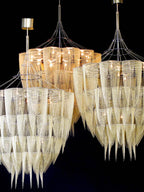 Cascade Aluminum Chain Chandelier by Bling Lighting Studio