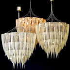Cascade Aluminum Chain Chandelier by Bling Lighting Studio