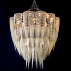 Cascade Aluminum Chain Chandelier by Bling Lighting Studio