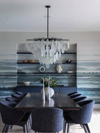 Luxury Cascading Selenite Disc Chandelier by Bling Lighting Studio