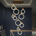 Cedi Led Staircase Chandelier for high ceiling staircase and foyer lighting