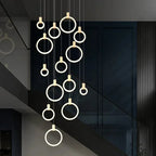 Cedi Led Staircase Chandelier for high ceiling staircase and foyer lighting