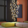 Cedi Led Staircase Chandelier for high ceiling staircase and foyer lighting