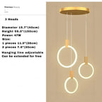 Cedi Led Staircase Chandelier for high ceiling staircase and foyer lighting