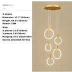 Cedi Led Staircase Chandelier for high ceiling staircase and foyer lighting
