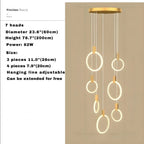 Cedi Led Staircase Chandelier for high ceiling staircase and foyer lighting