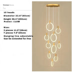 Cedi Led Staircase Chandelier for high ceiling staircase and foyer lighting