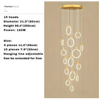 Cedi Led Staircase Chandelier for high ceiling staircase and foyer lighting