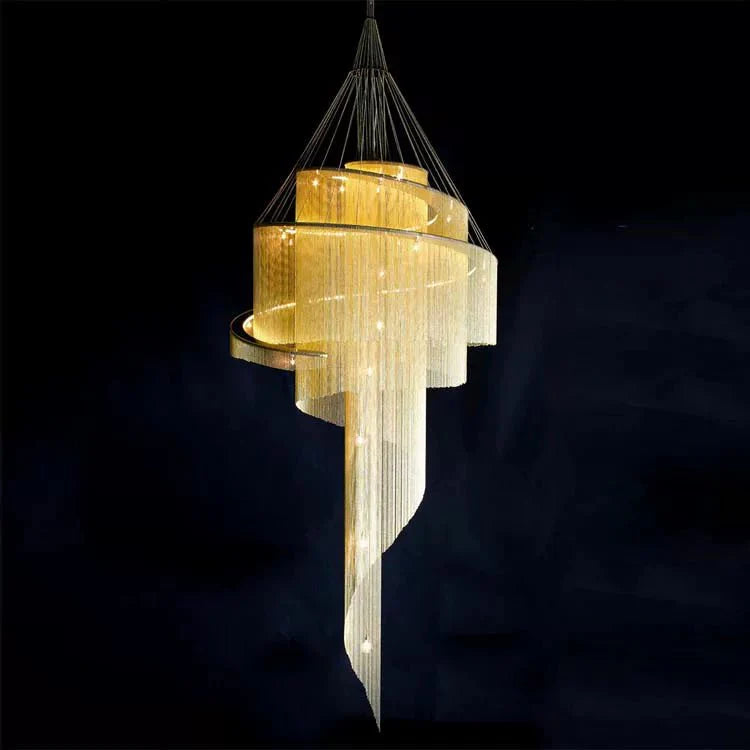 Celestial Twist Chandelier by Bling Lighting Studio