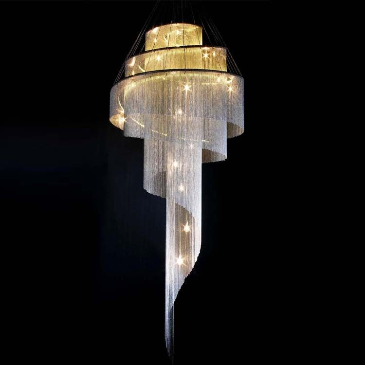 Celestial Twist Chandelier by Bling Lighting Studio