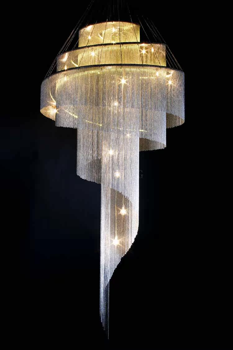 Celestial Twist Chandelier by Bling Lighting Studio
