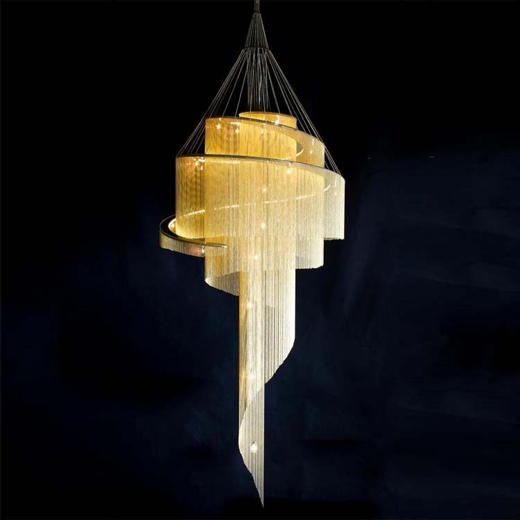 Celestial Twist Chandelier by Bling Lighting Studio