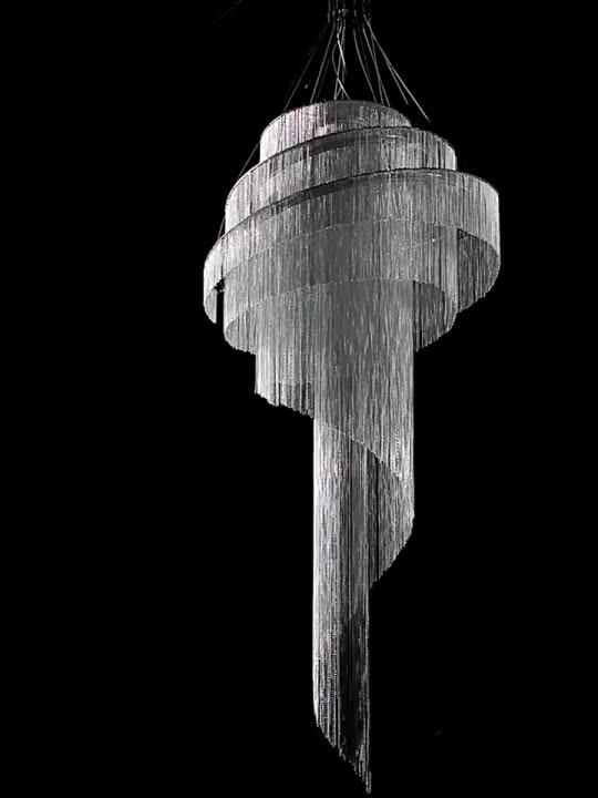 Celestial Twist Chandelier by Bling Lighting Studio