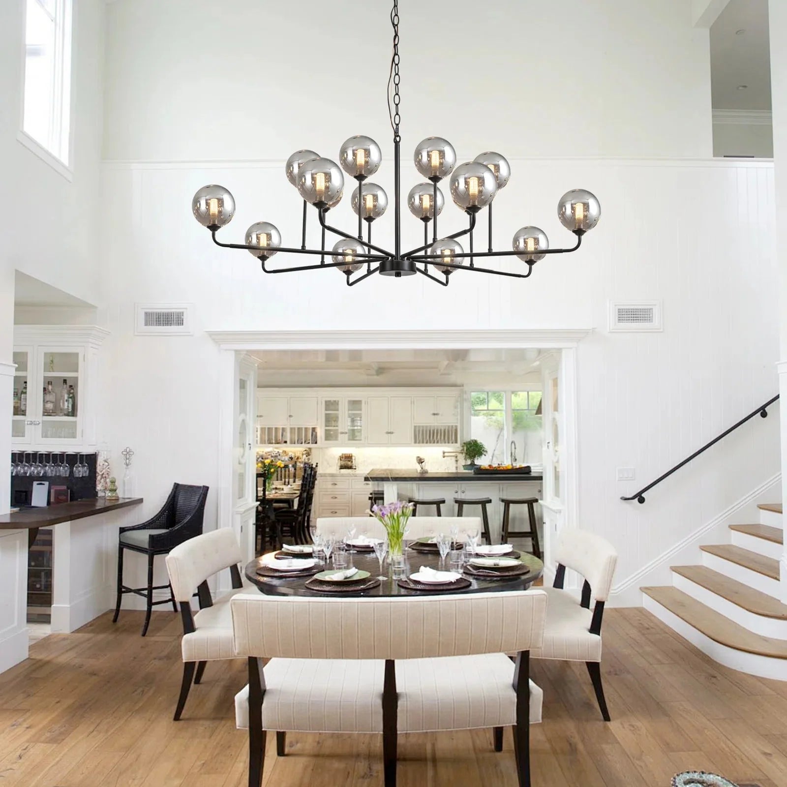 Celta Smoked Glass Sputnik Chandelier - Bling Lighting Studio