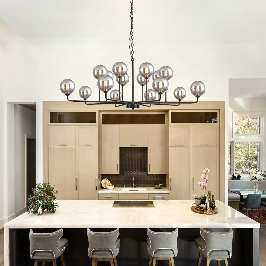Celta Smoked Glass Sputnik Chandelier - Bling Lighting Studio