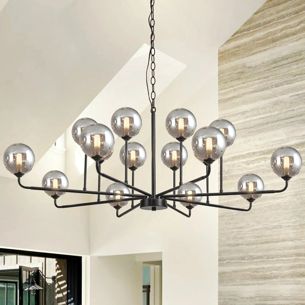 Celta Smoked Glass Sputnik Chandelier - Bling Lighting Studio