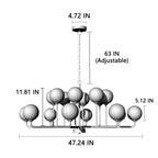 Celta Smoked Glass Sputnik Chandelier - Bling Lighting Studio