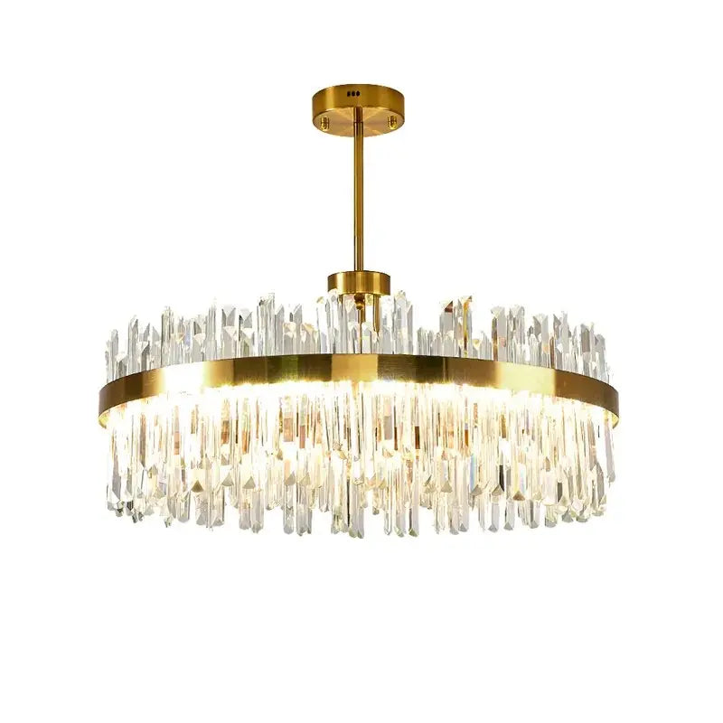 Cesi Foyer Crystal Chandelier Black/Silver/Gold Colours - Bling Lighting Studio