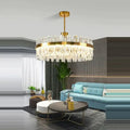 Cesi Foyer Crystal Chandelier Black/Silver/Gold Colours - Bling Lighting Studio