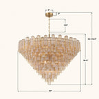 Araña de cristal estilo Murano Addis de 157 cm