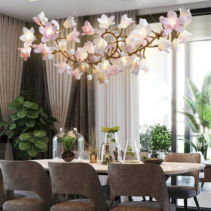 Branch Circular Blossom Chandelier by Bling Lighting Studio