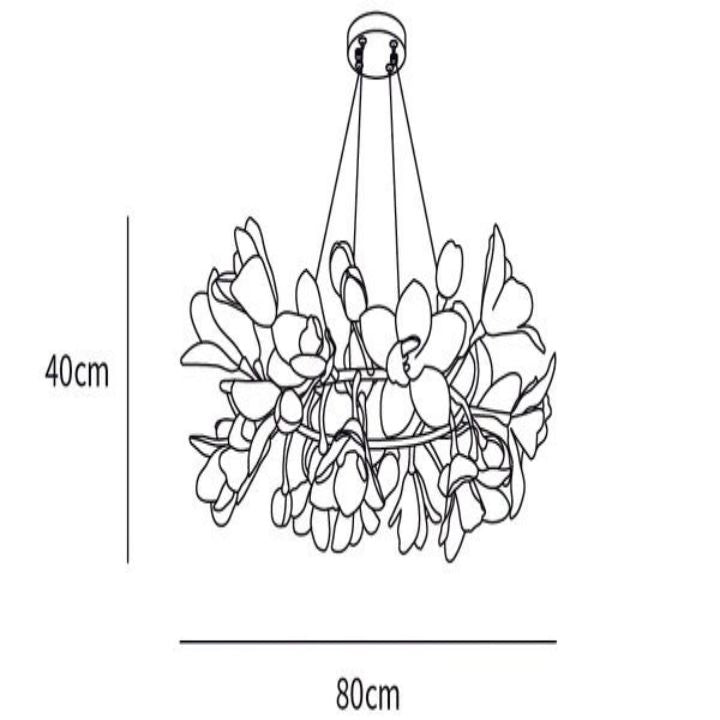 Branch Circular Blossom Chandelier by Bling Lighting Studio