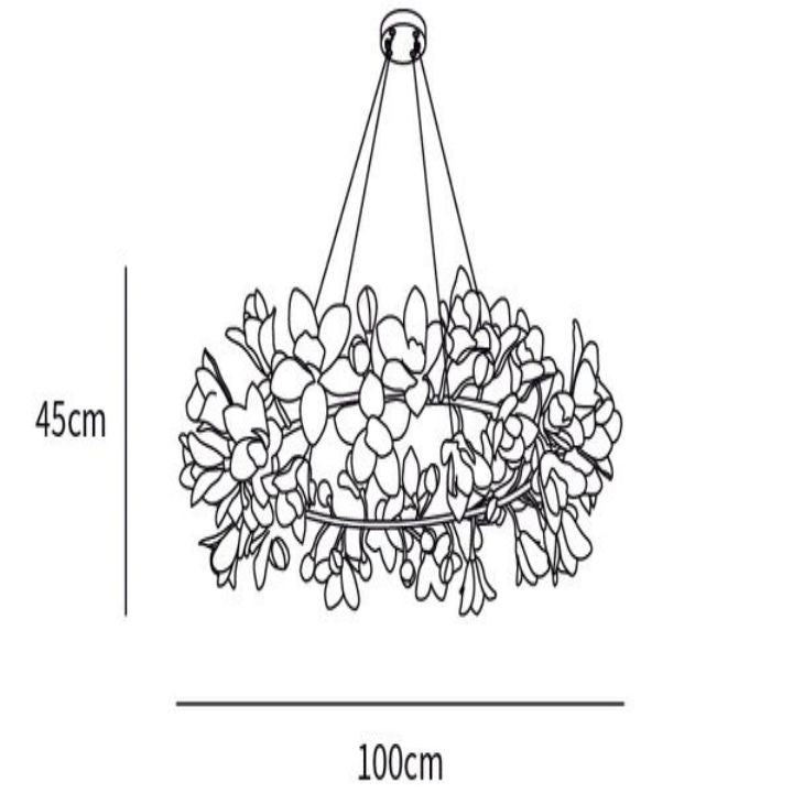 Branch Circular Blossom Chandelier by Bling Lighting Studio