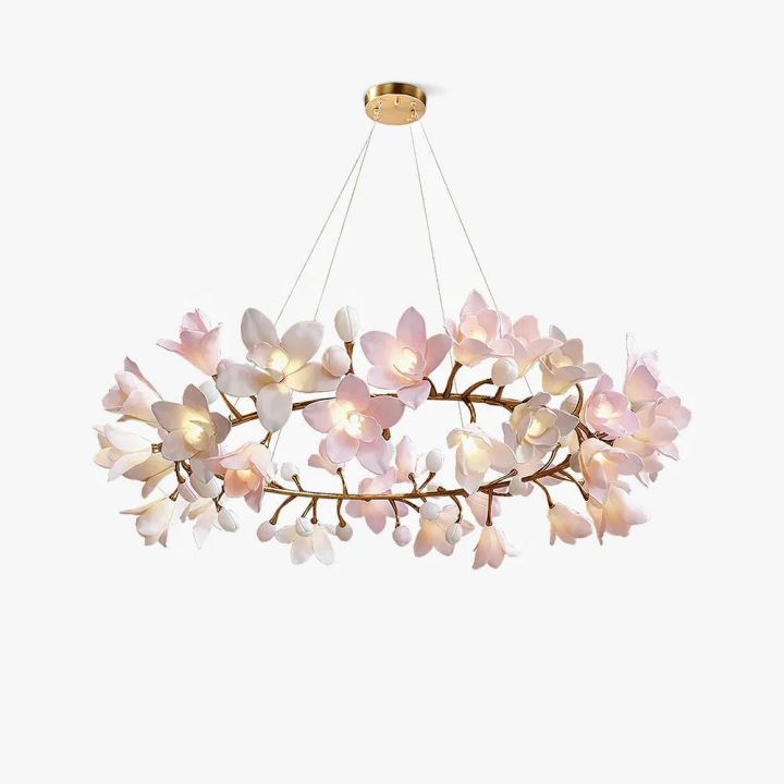 Branch Circular Blossom Chandelier by Bling Lighting Studio