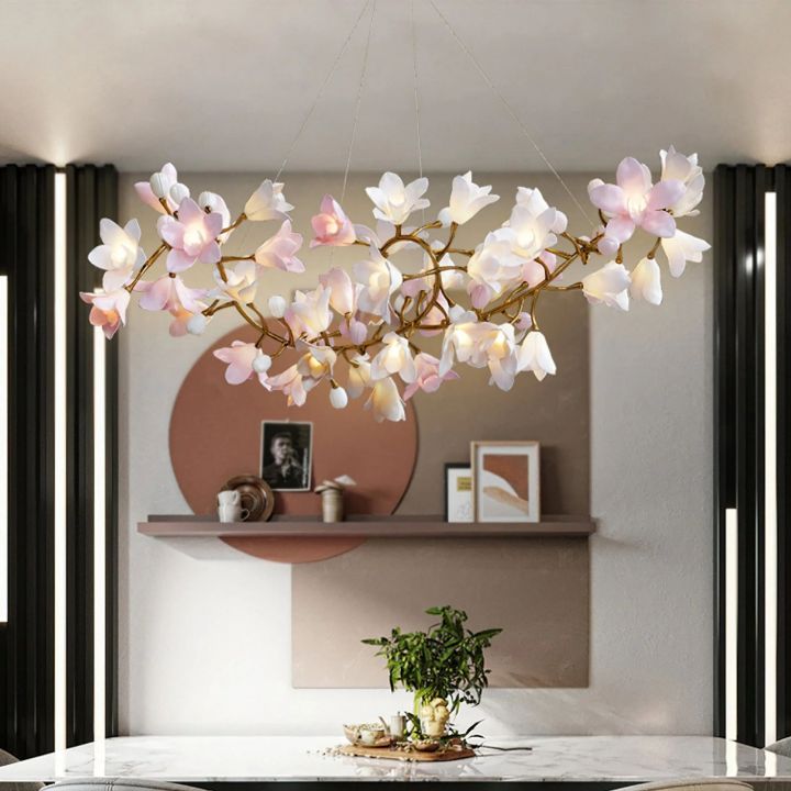 Branch Circular Blossom Chandelier by Bling Lighting Studio