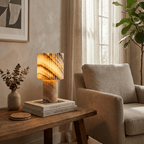 Colonna Onyx Table Lamp by Bling Lighting Studio
