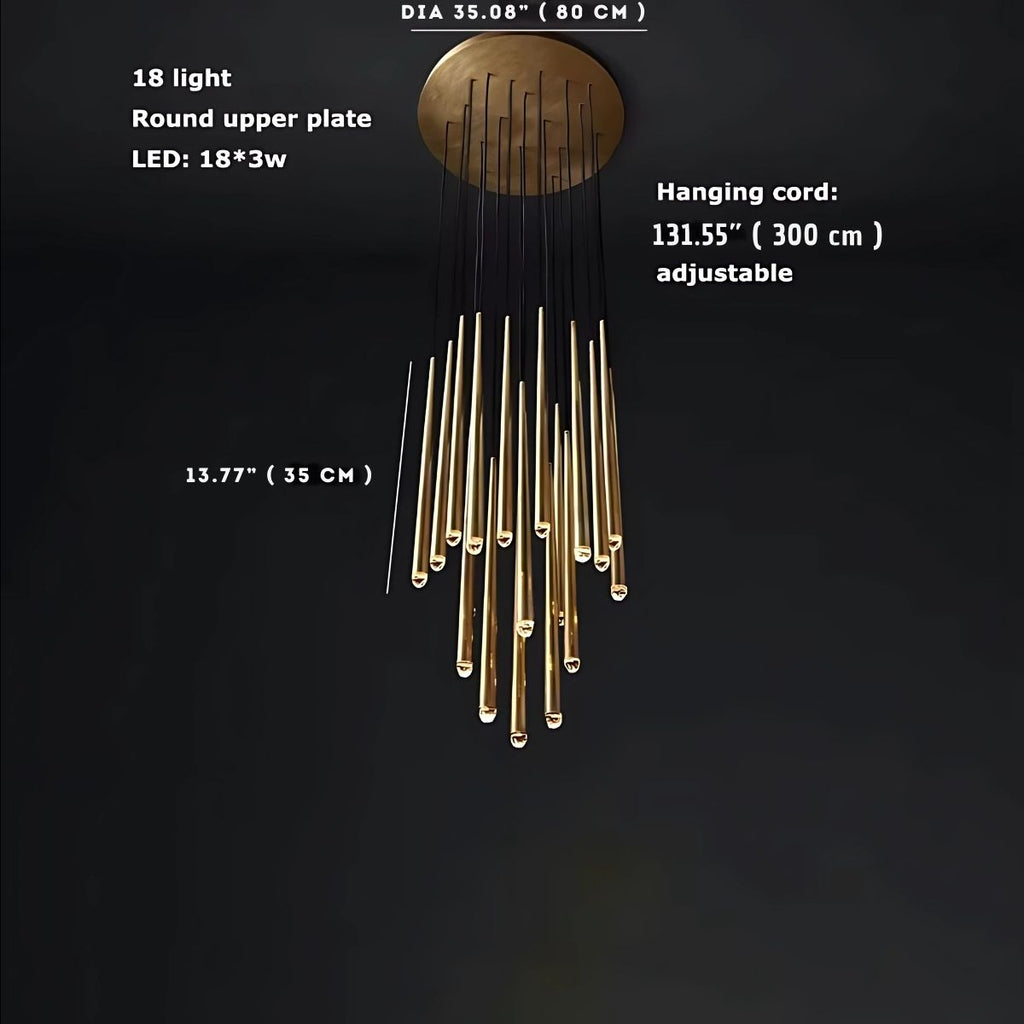 Contemporary Chandelier for High Ceiling Living Room & Foyer for high ceiling staircase and foyer lighting