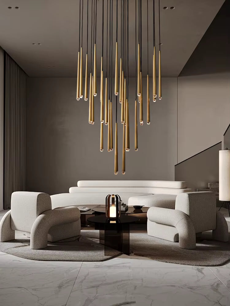 Contemporary Chandelier for High Ceiling Living Room & Foyer for high ceiling staircase and foyer lighting