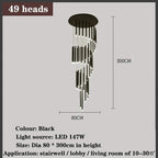 Contemporary Staircase Lighting Chandelier for high ceiling staircase and foyer lighting