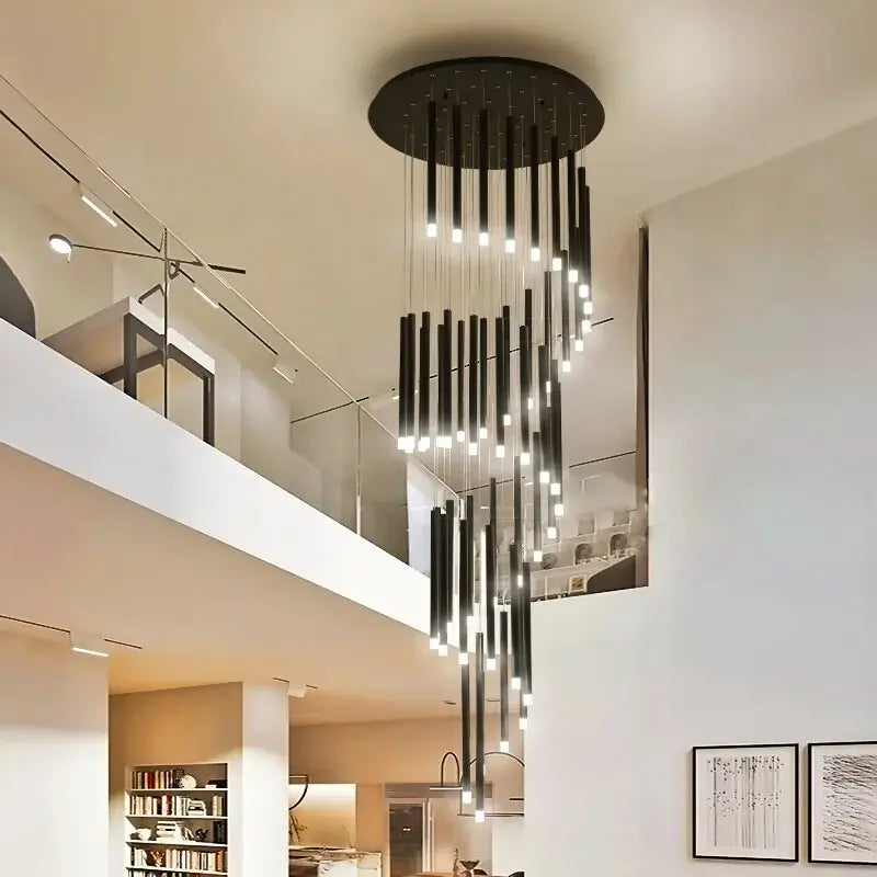 Contemporary Staircase Lighting Chandelier for high ceiling staircase and foyer lighting