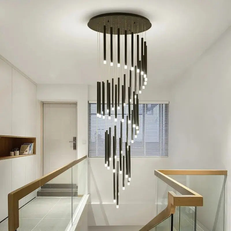 Contemporary Staircase Lighting Chandelier for high ceiling staircase and foyer lighting