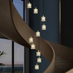 Copper Staircase Lighting Indoor 6/10 Heads for high ceiling staircase and foyer lighting