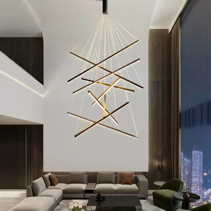 Cora Contemporary Foyer Chandelier for high ceiling staircase and foyer lighting