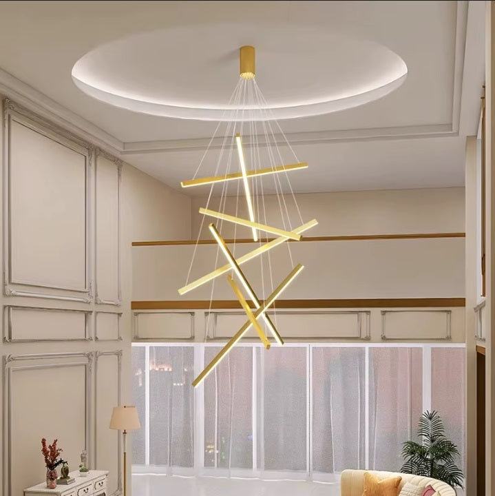 Cora Contemporary Foyer Chandelier for high ceiling staircase and foyer lighting